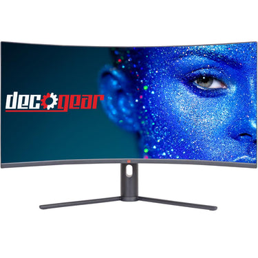 Deco Gear 34" 3440x1440 21:9 Ultrawide Curved Monitor, 180Hz w/ MMX 150 Gaming Headset