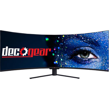 Deco Gear 49" Curved Ultrawide Monitor 5120x1440, 120Hz w/ MMX 150 Gaming Headset