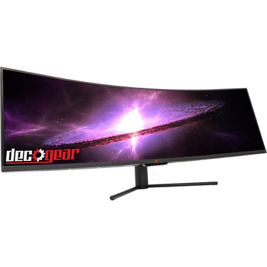Deco Gear 49" Curved Ultrawide LED 3840x1080 144Hz Gaming Monitor w/MMX 150 Gaming Headset