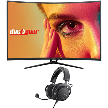 Deco Gear 39" Curved Gaming Monitor 2560x1440 165Hz w/ MMX 150 Gaming Headset