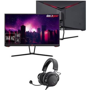 Deco Gear 25" Gaming Monitor 1080P 144Hz 99% sRGB w/ MMX 150 Gaming Headset