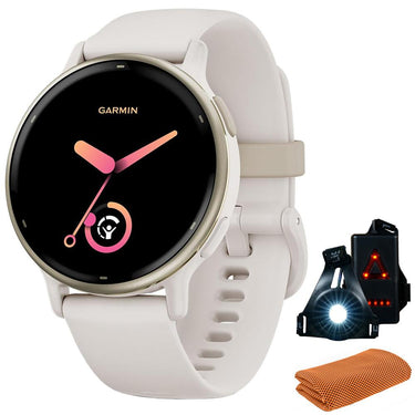 Garmin 010-02862-11 Vivoactive 5 Fitness Smartwatch, Ivory w/ Accessories Bundle