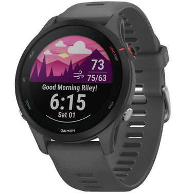 Garmin Forerunner 255 GPS Smartwatch, Slate Gray w/ Accessories Bundle