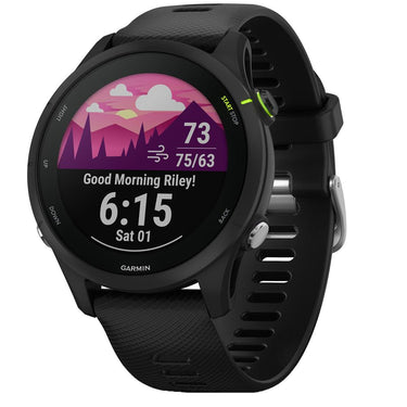 Garmin Forerunner 255 Music GPS Smartwatch, Black w/ Accessories Bundle
