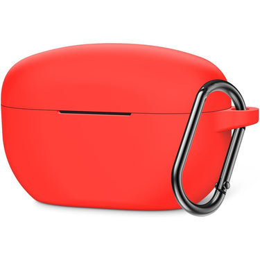 Deco Essentials Silicone Case for 2023 Sony WF1000XM5 with Carabiner - Red