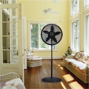 Lasko 18-inch Adjustable Elegance and Performance Pedestal Fan - Black