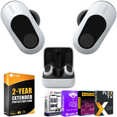 Sony INZONE Buds Truly Wireless Gaming Earbuds, White Bundle with 2 YR Warranty