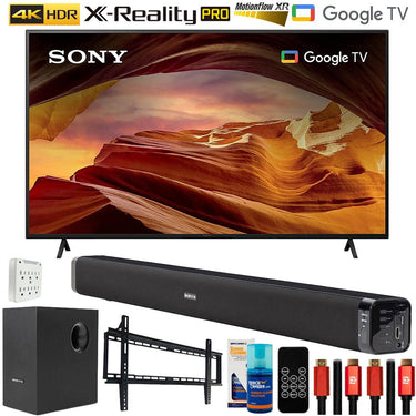 Sony X77L 55 Inch 4K HDR LED Smart TV 2023 with Deco Gear Home Theater Bundle