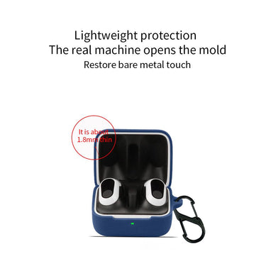 Deco Essentials Silicone Case for Sony WFG700N: Shockproof, Durable Protection, Black