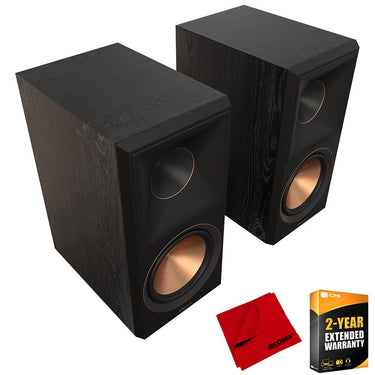 Klipsch RP-600M II Bookshelf Speakers - Ebony (Pair) w/ Warranty Bundle