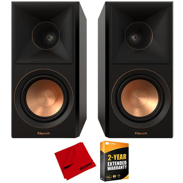Klipsch RP-500M II Bookshelf Speaker, Ebony (Pair) w/ Warranty Bundle