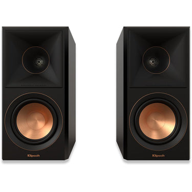 Klipsch RP-500M II Bookshelf Speaker, Ebony (Pair) w/ Warranty Bundle