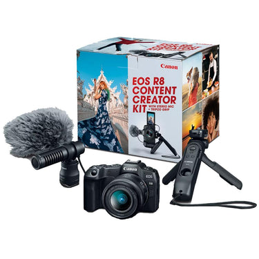 Canon EOS R8 Camera Content Creator Kit + 1TB Portable SSD + 2x 64GB Card + Reader
