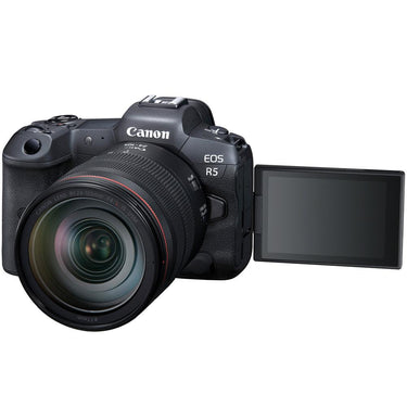 Canon EOS R5 Camera + 24-105mm Lens + 1TB Portable SSD + 128GB CFexpress Card Bundle
