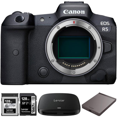 Canon EOS R5 Mirrorless Camera Body + 1TB Portable SSD + 128GB CFexpress Card Bundle