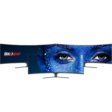 Deco Gear 49" Curved Ultrawide LED 3840x1080 32:9 144Hz FreeSync 4ms Gaming Monitor 3-Pack