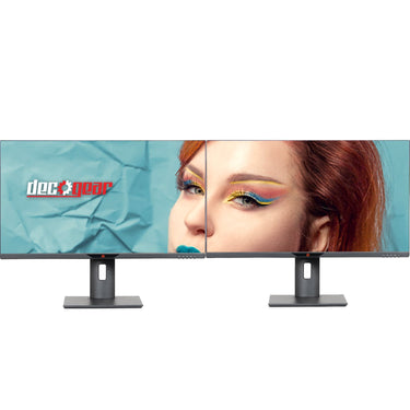Deco Gear 28" 4K Ultrawide IPS Monitor, 60Hz, 1 Billion Colors, 100% sRGB, 16:9, 2-Pack