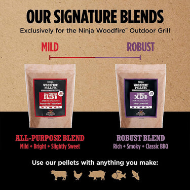 Ninja Woodfire Pellets, Robust Blend Starter Bag - Up To 3 Uses (XSKOP2R)