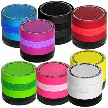 SYN Portable Bluetooth Speaker with 8 Customizable Color Bands - Yellow Speaker