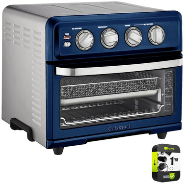 Cuisinart TOA-70NV AirFryer Toaster Oven w/ Grill, Navy Blue + Warranty Bundle