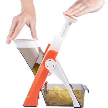 Dash Safe Slice Mandoline Slicer, Dicer with Thickness Adjuster - Orange