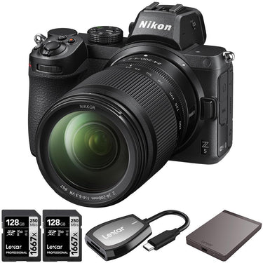 Nikon Z5 Mirrorless Camera + 24-200mm Lens + 1TB SSD + 2x 12GB Card + Card Reader