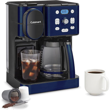 Cuisinart SS-16 Coffee Center 2-in-1 Coffeemaker and Single Serve Combo Brewer, Navy Blue