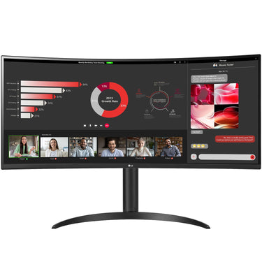 LG 34WR55QC-B 34" Curved UltraWide WQHD HDR 10 100Hz Monitor with USB Type-C