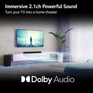 LG S40Q 2.1 Channel Sound Bar and Wireless Subwoofer with Bluetooth - Open Box