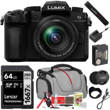 Panasonic Lumix G95 Mirrorless Camera and 12-60mm MFT OLED Lens with 64GB Bag Bundle