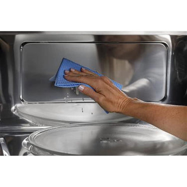 GE Profile 1.7 Cu. Ft. Convection Over-the-Range Microwave Oven Steel Open Box