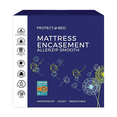 Protect-A-Bed AllerZip Smooth Waterproof Mattress Protector, King 13" (2-Pack)