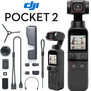 DJI Pocket 2 Creator Combo, 3 Axis Gimbal Stabilizer (Open-box)