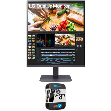 LG 28MQ750-C 28" SDQHD 16:18 DualUp Monitor w/ USB Type-C + 3 Year Warranty Bundle