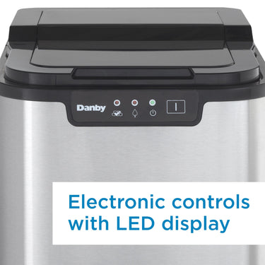 Danby Countertop Ice Maker w/ Electronic Controls, LED Display and Self Clean Function