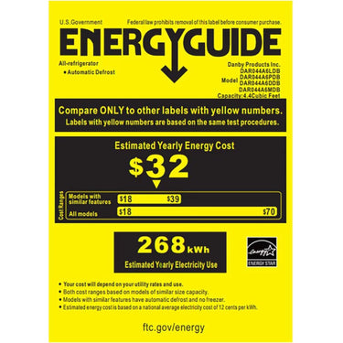 Danby 4.4 Cu.Ft. Compact Refrigerator - DAR044A6DDB