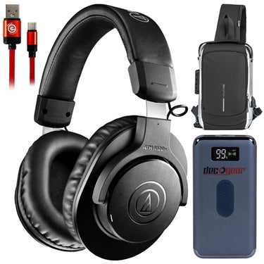 Audio-Technica M20x Wireless Professional Monitor Headphones w/ Accessories Bundle