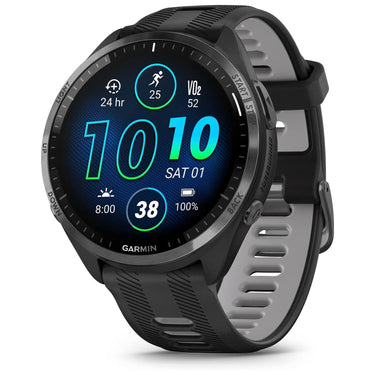 Garmin Forerunner 965 Running Smartwatch, Black and Powder Gray