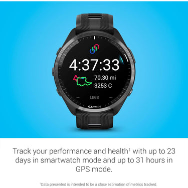 Garmin Forerunner 965 Running Smartwatch, Black and Powder Gray