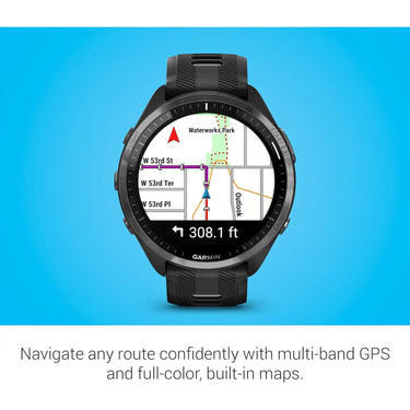 Garmin Forerunner 965 Running Smartwatch, Black and Powder Gray