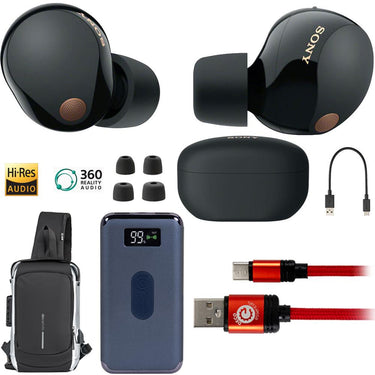 Sony WF-1000XM5 Noise Canceling Truly Wireless Earbuds, Refurb. +Accessories Bundle