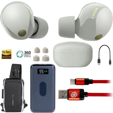 Sony WF-1000XM5 Noise Canceling Truly Wireless Earbuds, Refurb. +Accessories Bundle