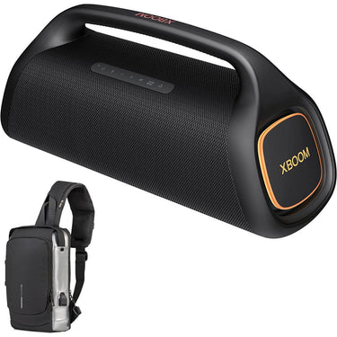 LG XBOOM Go XG9QBK Portable Bluetooth Speaker Black + Deco Essential Sling Backpack