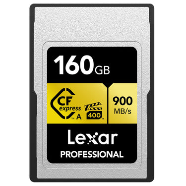 Lexar 160GB CFexpress Type A Pro Gold R900/W800 Memory Card + Card Reader