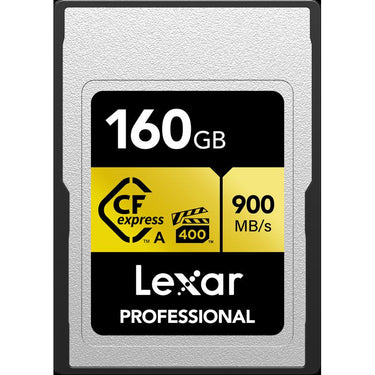 Lexar 160GB CFexpress Type A Pro Gold R900/W800 Memory Card 2-Pack + Card Reader