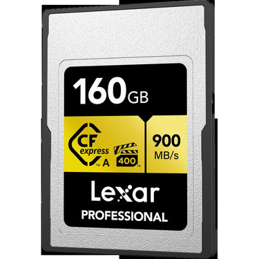 Lexar 160GB CFexpress Type A Pro Gold R900/W800 Memory Card 2-Pack + Card Reader