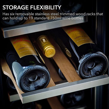 Whynter 18 Bottle Built-in Wine Refrigerator/Cooler Steel/Black Open Box