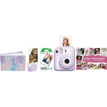 Fujifilm Instax Mini 12 Instant Camera, Lilac Purple with Photo Bundle Open Box