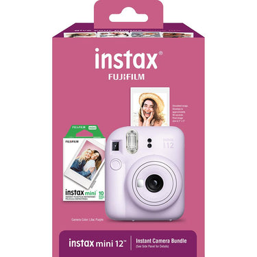 Fujifilm Instax Mini 12 Instant Camera, Lilac Purple with Photo Bundle Open Box