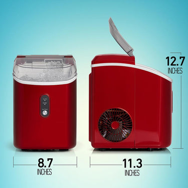 Deco Chef 33LB Nugget Ice Maker; Self-Cleaning; Red Stainless - Open Box